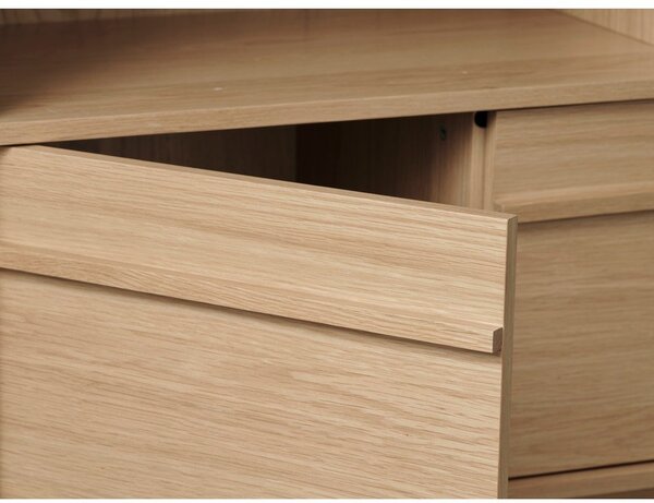 Biblioteka u dekoru hrasta u prirodnoj boji 140x90 cm Ponza – Unique Furniture