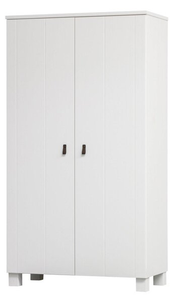 Bijeli ormar od masivnog bora 111x202 cm Ties – WOOOD