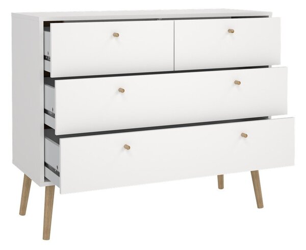 Bijela niska komoda 99x82 cm Bodo – Tvilum