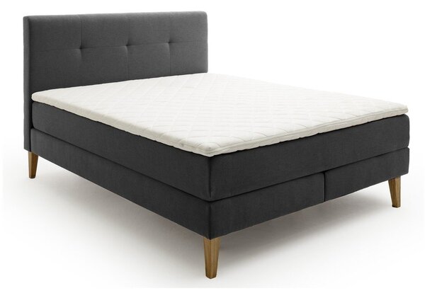 Antracitno sivi boxspring krevet 180x200 cm Stockholm – Meise Möbel