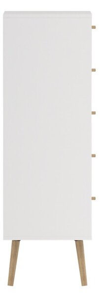 Bijela visoka komoda 50x120 cm Bodo – Tvilum