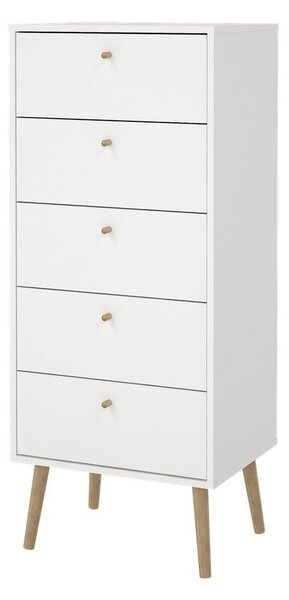Bijela visoka komoda 50x120 cm Bodo – Tvilum