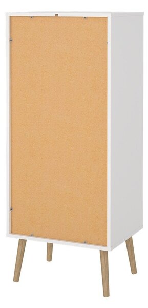 Bijela visoka komoda 50x120 cm Bodo – Tvilum