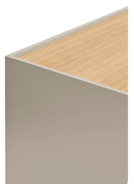 Bež/u prirodnoj boji visoka komoda u dekoru hrasta 100x120 cm Otto – Teulat