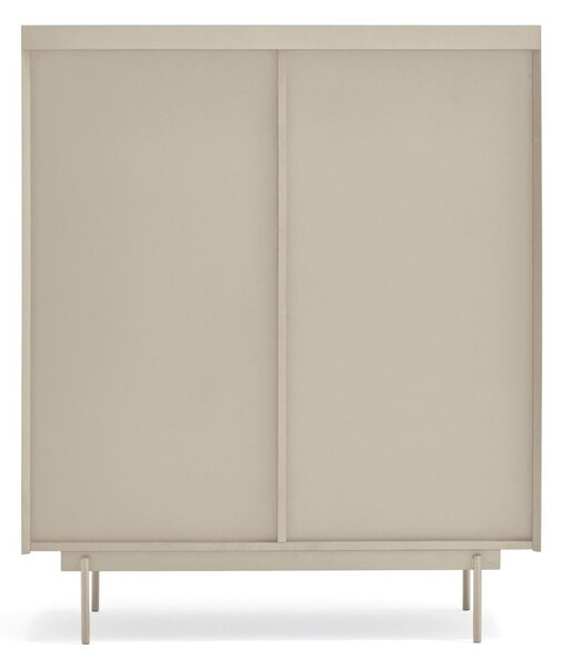 Bež/u prirodnoj boji visoka komoda u dekoru hrasta 100x120 cm Otto – Teulat
