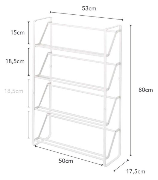 Bijeli metalni stalak za cipele Frame – YAMAZAKI