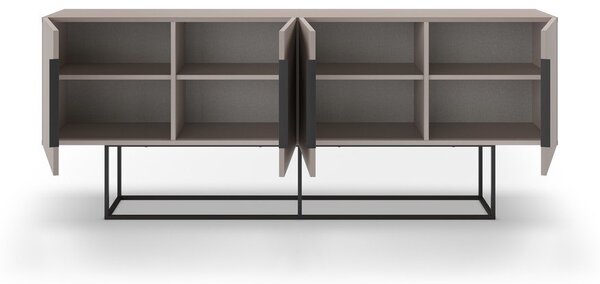 Siva/bež niska komoda 200x80 cm Titan – Marckeric