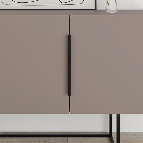Siva/bež niska komoda 200x80 cm Titan – Marckeric