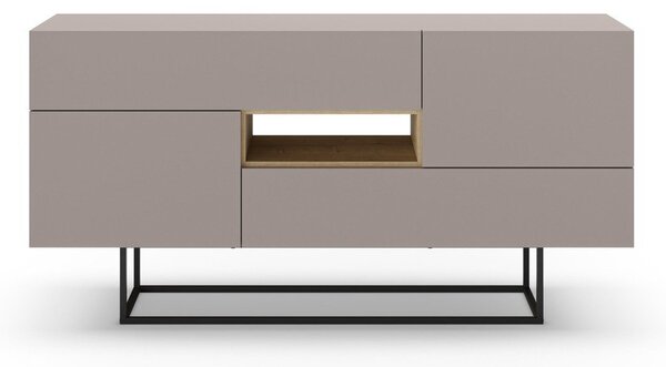 Siva/bež niska komoda 145x82 cm Titan – Marckeric
