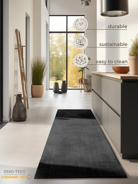 Crna staza jutenia 80x200 cm Bouclé – Hanse Home