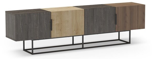 TV komoda u dekoru hrasta u prirodnoj boji 200x55 cm Titan – Marckeric