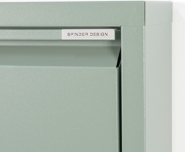Prljavo zeleni metalni preklopni ormarić za cipele 50x103x15 cm Billy – Spinder Design