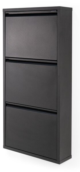 Crni metalni preklopni ormarić za cipele 50x103x15 cm Billy – Spinder Design