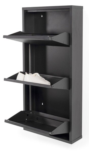 Crni metalni preklopni ormarić za cipele 50x103x15 cm Billy – Spinder Design