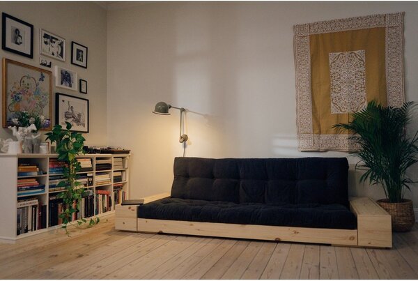 Bijela sklopiva sofa od samta 244 cm Base – Karup Design