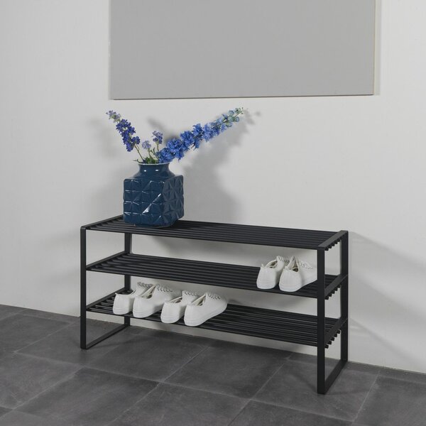 Crni metalni ormarić za cipele 100x48,5x29 cm Rex – Spinder Design