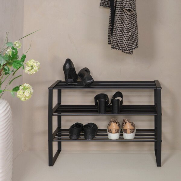 Crni metalni ormarić za cipele 70x48,5x29 cm Rex – Spinder Design