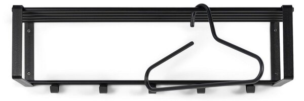 Crna metalna zidna vješalica s policom 70 cm Rex – Spinder Design