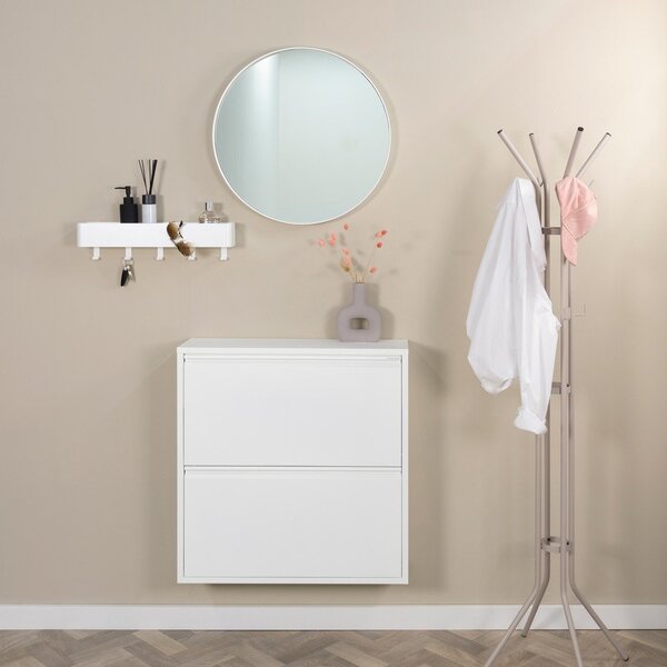 Bijeli metalni preklopni ormarić za cipele 75x77,5x22,5 cm Billy – Spinder Design