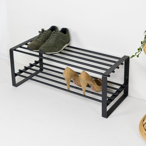 Crni metalni ormarić za cipele 70x29x27 cm Rex – Spinder Design