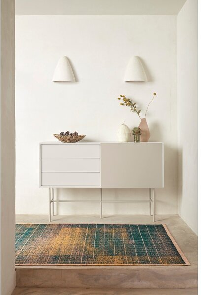 Bež/krem niska komoda s kliznim vratima 140x91 cm Nube – Teulat