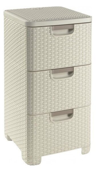 Krem plastični nizak kupaonski ormarić 33x60 cm Style – Curver