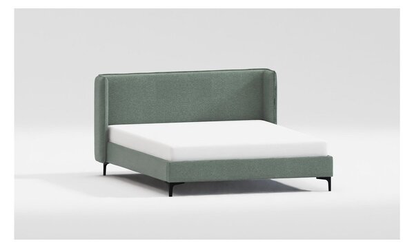Zeleni tapecirani bračni krevet s podnicom 200x200 cm Basti – Ropez