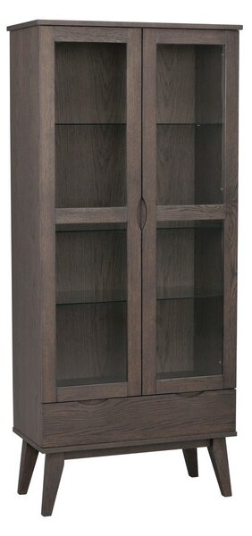 Smeđa vitrina u dekoru hrasta 82x185 cm Filippa – Rowico
