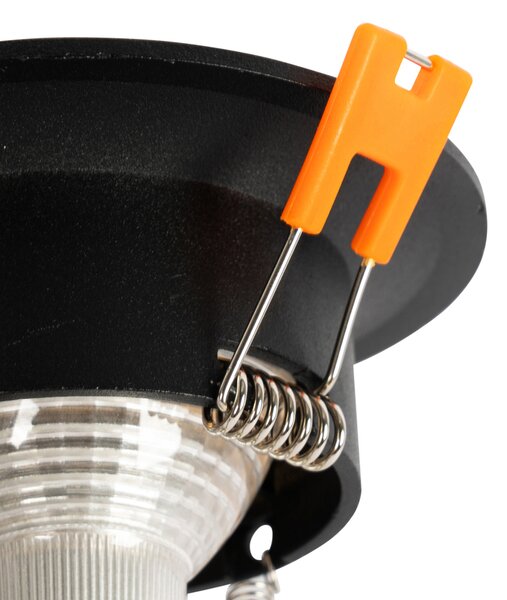 Set od 12 crnih ugradbenih reflektora GU10 50 mm - Gijs