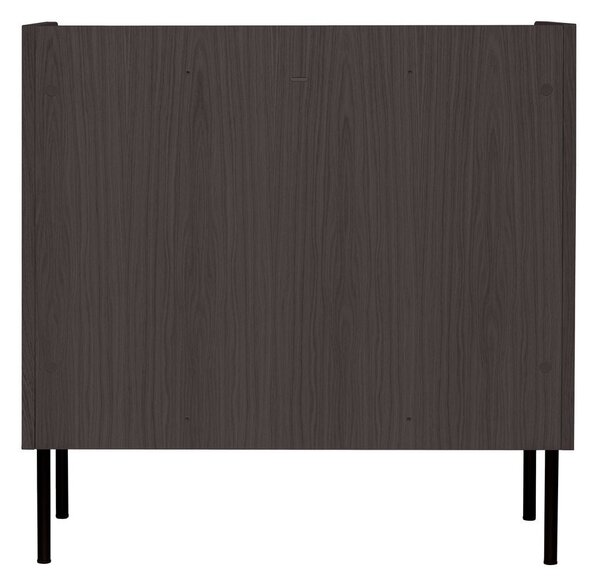 Crna visoka komoda u dekoru hrasta 80x82 cm Wrap – Bonami Selection