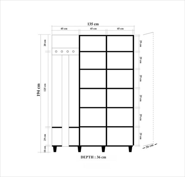 Zondo.hr Set za predsoblje Gardin (hrast sonoma). Akcija -30%. 1072008