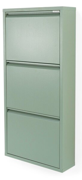 Prljavo zeleni metalni preklopni ormarić za cipele 50x103x15 cm Billy – Spinder Design