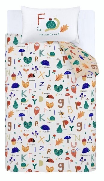 Dječja posteljina za krevet za jednu osobu 140x200 cm Woodland Alphabet – RHS