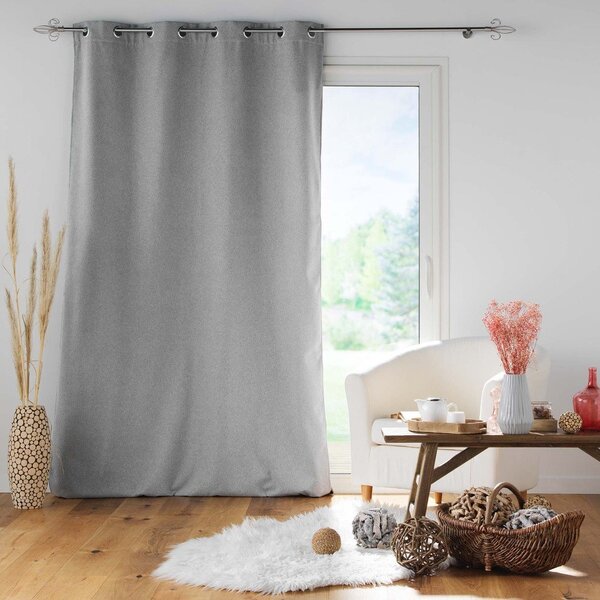Svijetlo siva zavjesa sa zvučnom izolacijom 140x260 cm Jupiter – douceur d'intérieur