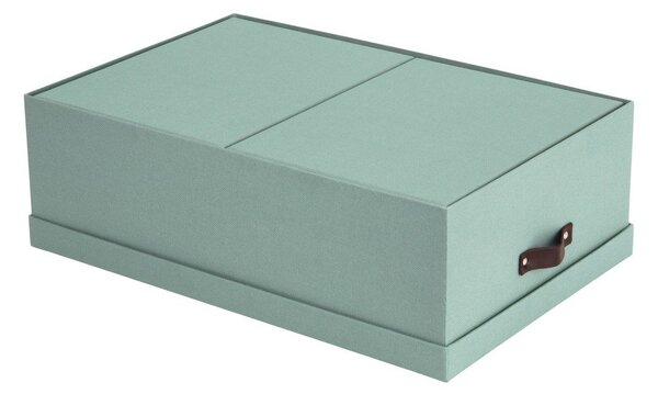 Mentol zelene kartonske kutije za pohranu u setu 3 kom s poklopcem 31x47x15 cm Inge – Bigso Box of Sweden