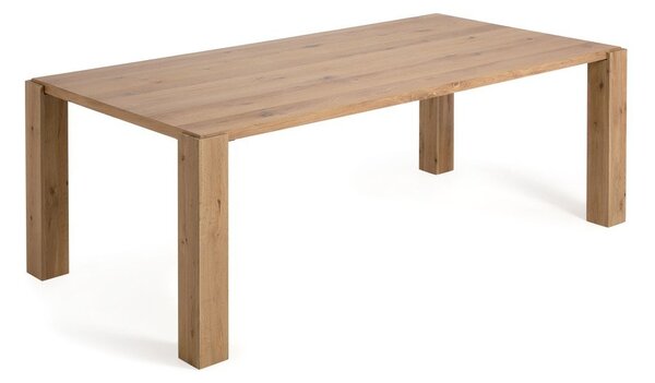 Blagovaonski stol u dekoru hrasta u prirodnoj boji 110x220 cm Deyanira – Kave Home