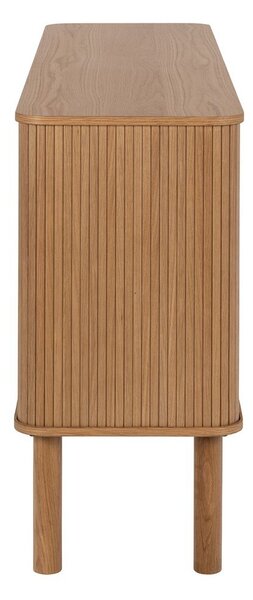 Niska komoda u dekoru hrasta s kliznim vratima u prirodnoj boji 160x80 cm Langley – Actona