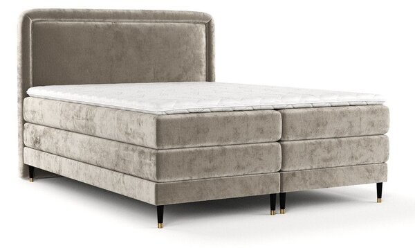 Svjetlo smeđi boxspring krevet 200x200 cm Dove – Maison de Rêve