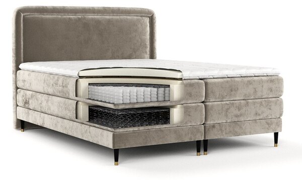 Svjetlo smeđi boxspring krevet 200x200 cm Dove – Maison de Rêve