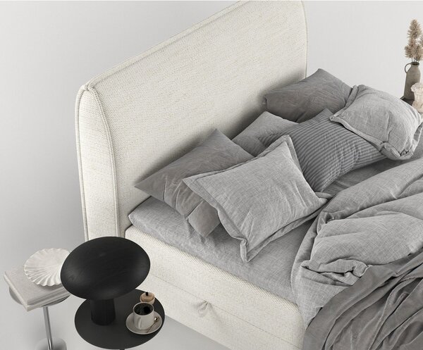Krem boxspring krevet s prostorom za pohranu 160x200 cm Melba – Maison de Rêve