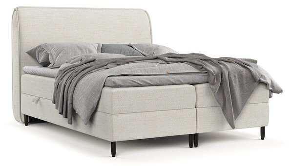Krem boxspring krevet s prostorom za pohranu 160x200 cm Melba – Maison de Rêve