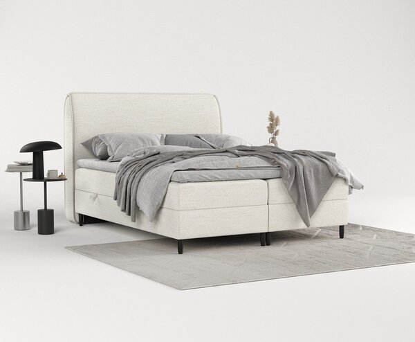Krem boxspring krevet s prostorom za pohranu 160x200 cm Melba – Maison de Rêve