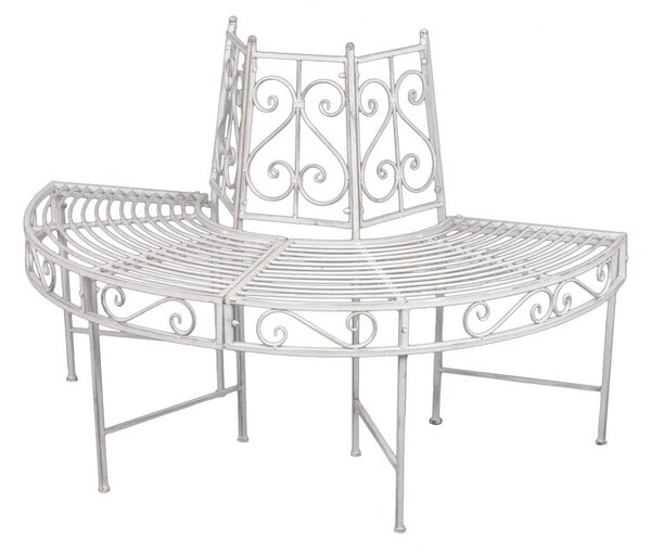 Bijela metalna vrtna klupa Varda – Garden Pleasure