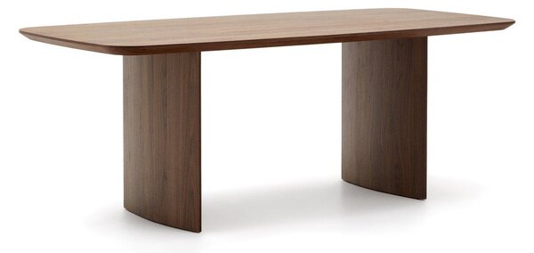 Smeđi blagovaonski stol u dekoru oraha 100x200 cm Litto – Kave Home
