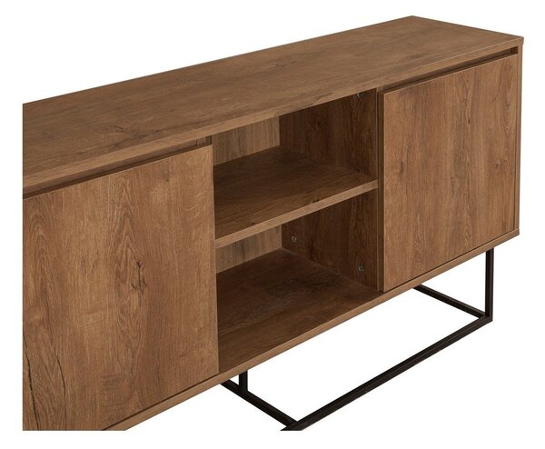 Niska komoda u dekoru oraha u prirodnoj boji 140x72 cm Rodez – Kalune Design