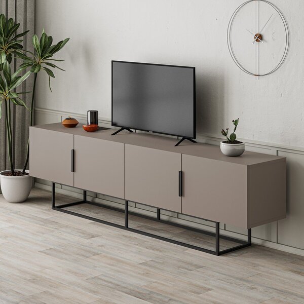 Siva/bež TV komoda 200x55 cm Titan – Marckeric