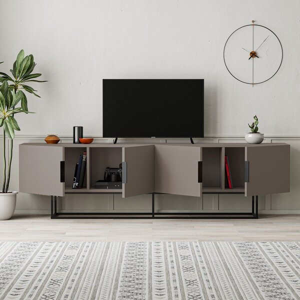 Siva/bež TV komoda 200x55 cm Titan – Marckeric