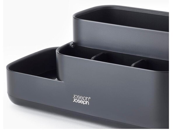 Crni plastičan kupaonski organizator EasyStore – Joseph Joseph