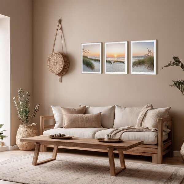 Slike u setu 3 kom 30x40 cm Sunrise on the Beach – knor