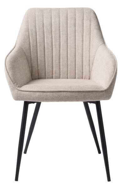 Bež podstavljena blagovaonska stolica s naslonima za ruke Nolan – Unique Furniture